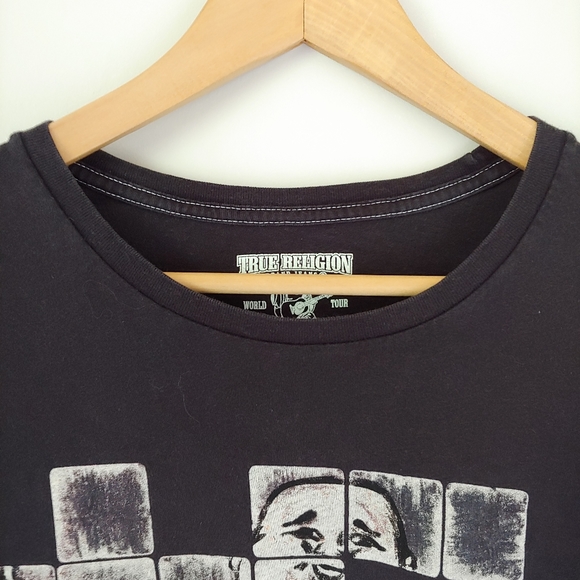 True Religion T Shirt Short Sleeve Size Large Black - Picture 5 of 10